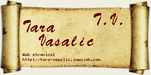 Tara Vašalić vizit kartica